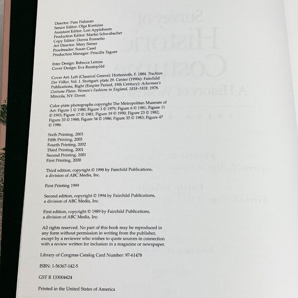 Survey of Historic Costume: A History of Western Dress 3rd edition EUC - Picture 5 of 15